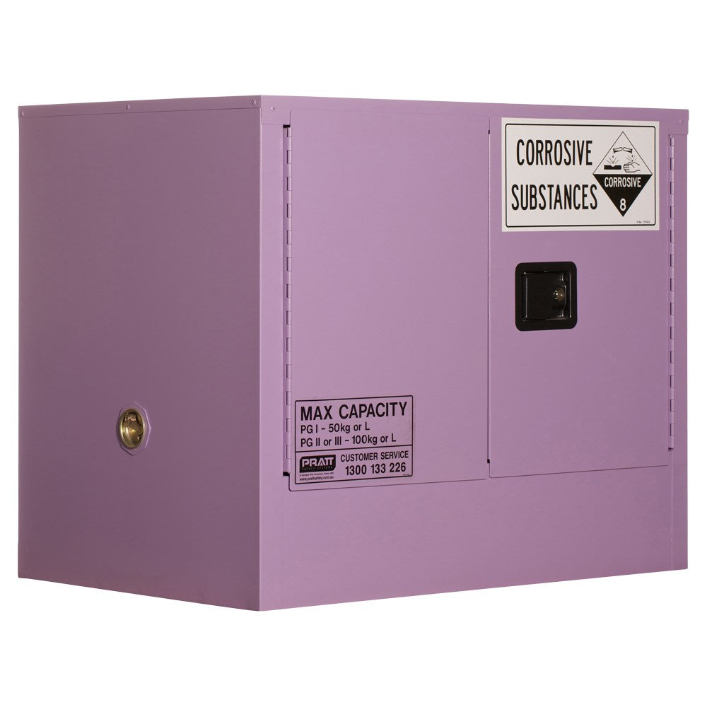 Pratt Class 8 Corrosive Substance Storage Cabinets Metal - Various Door Shelf Combinations