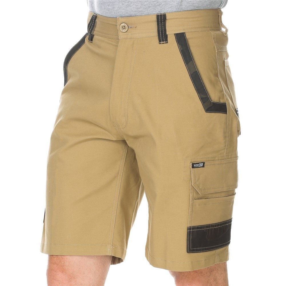 Decoy Canvas Modern Fit Stretch Cargo Shorts - 3 Colour Options in Various Sizes