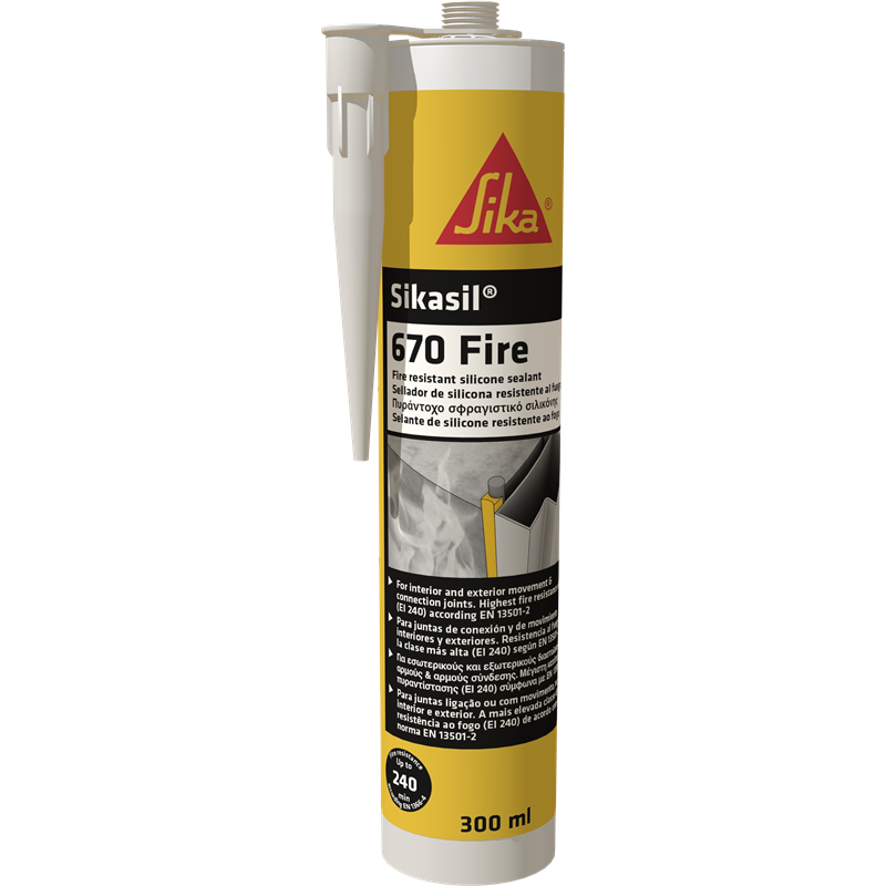 SikaSil-670 Fire Grey 300ml Cartridge - Box of 12