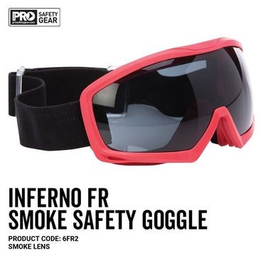 ProChoice® INFERNO Fire Retardent RED Frame Goggle SMOKE 6FR2