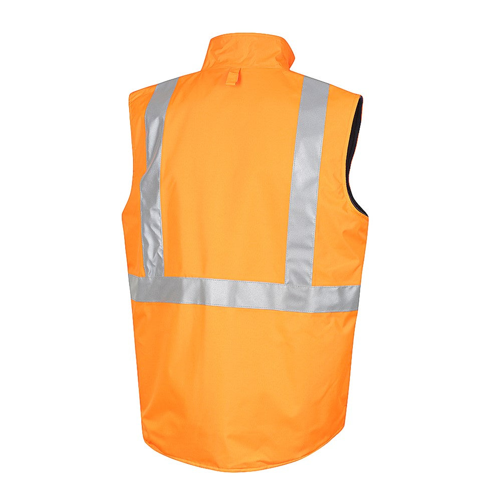 Hi Vis Reversible Vest with Reflective Tape - 2 Colour Options in Various Sizes