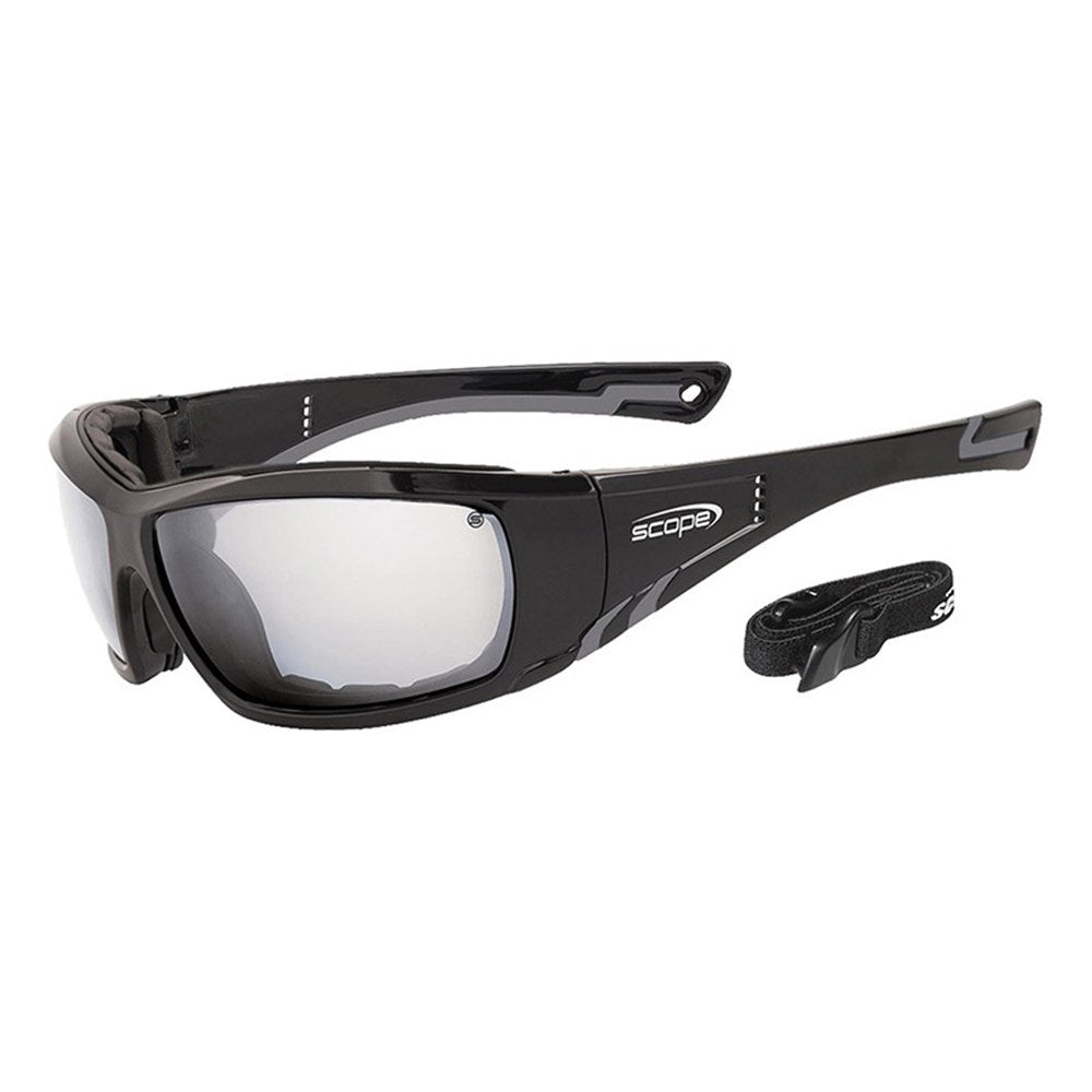 Scope Jet Stream Safety Glasses Inc Gasket + Strap in 6 Lens Colour Options