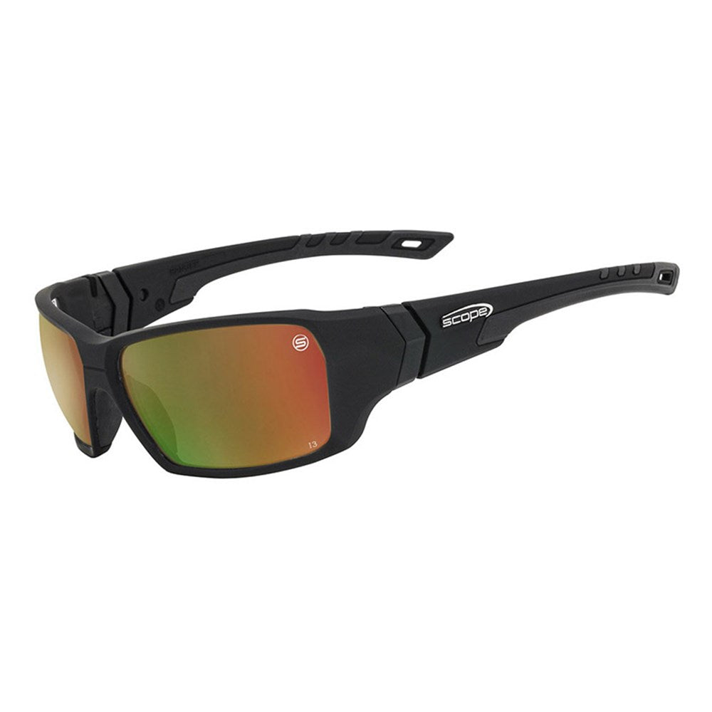 Scope Ranger Frozen Black Frame Safety Glasses - 6 Lens Colour Options