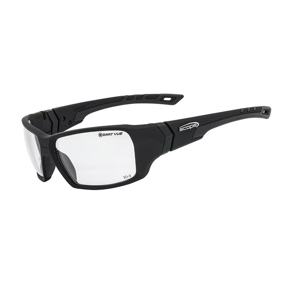 Scope Ranger Frozen Black Frame Safety Glasses - 6 Lens Colour Options