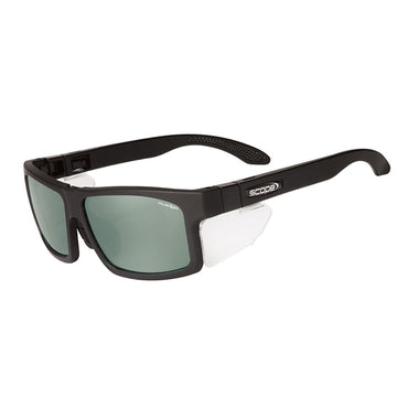 Scope Cross Fit Frozen Black Frame Safety Glasses with X-Fit Temples - 6 Lens Colour Options
