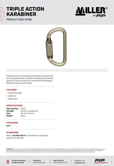 Miller Karabiners and Scaffold Hooks