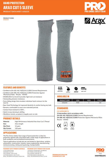 Pro Choice Arax Sleeve 35cm one size - 1 Pair