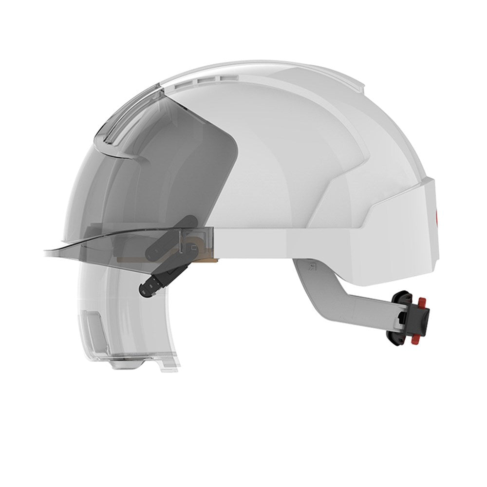 JSP Evo Vista Lens White/Smoke Helmet - Wheel Ratchet - Clear Lens vented and unvented options