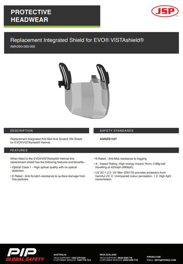 JSP Evo Vistashield Replacement Shield Clear