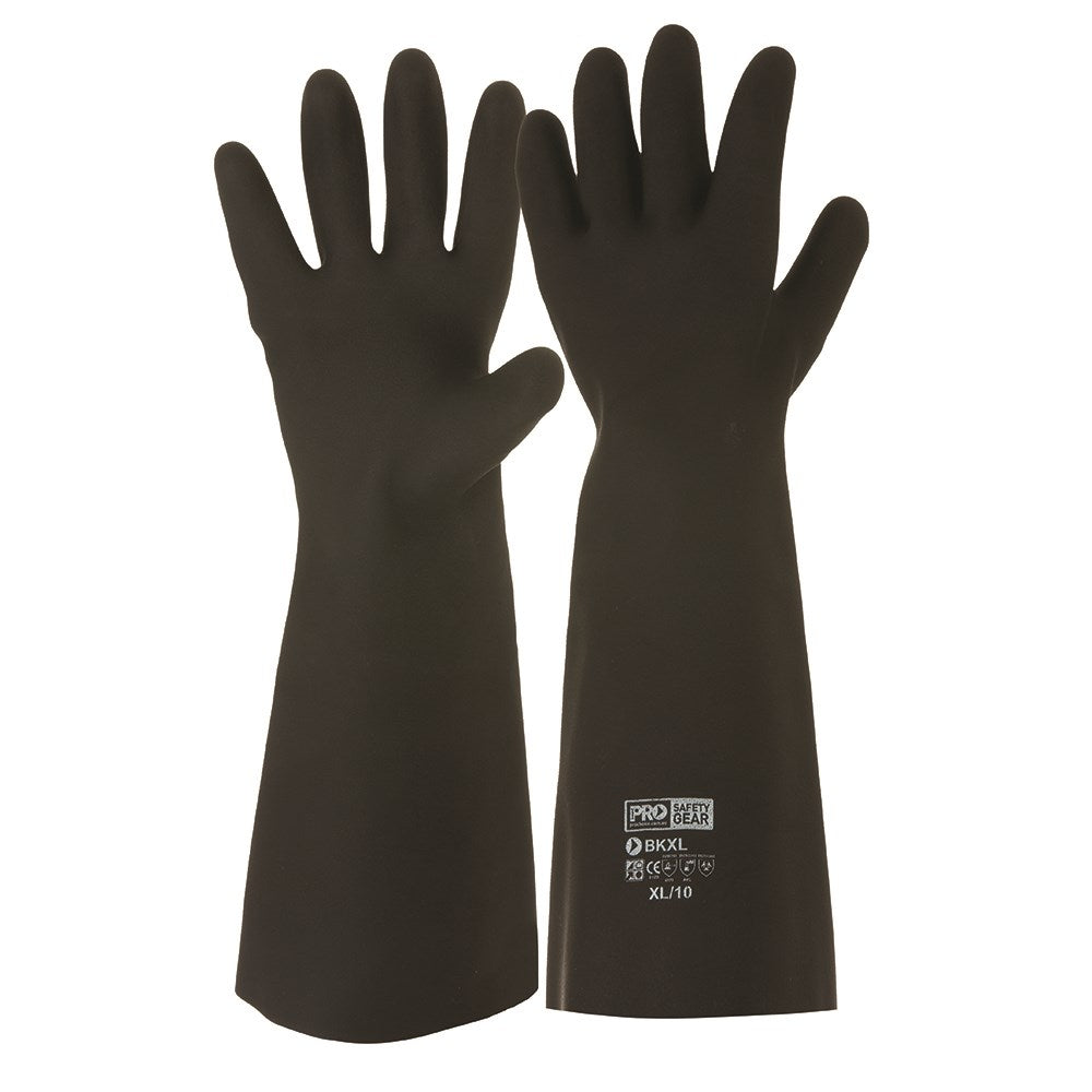 Pro Choice Black Knight 46cm Rubber Gloves - 1, 6 or 12 Pairs in 4 Size Options