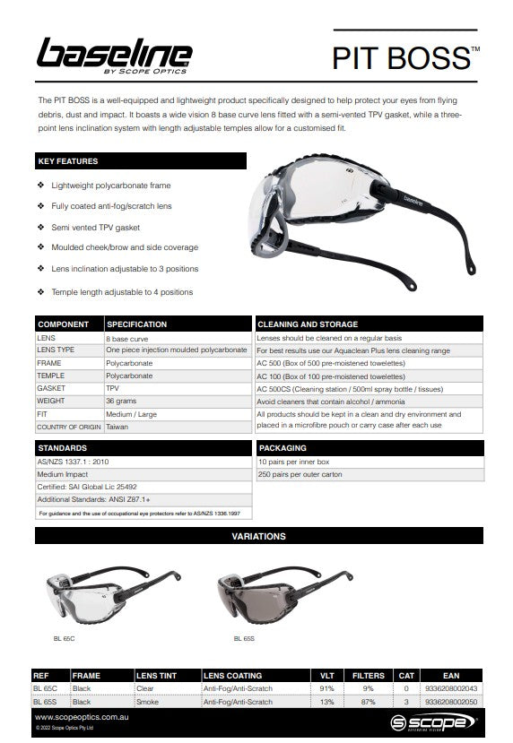 Scope Pit Boss AF/AF Smoke Lens - 10 pairs