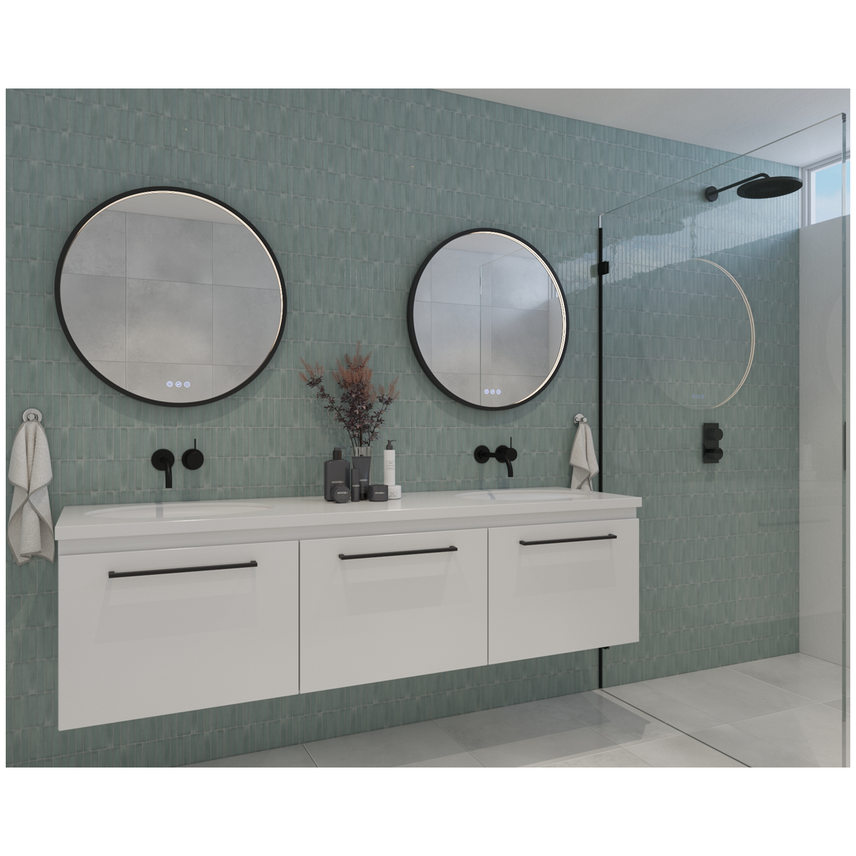 Euro Mirror OLËK Round Mirror - Various Frame Colours & Sizes