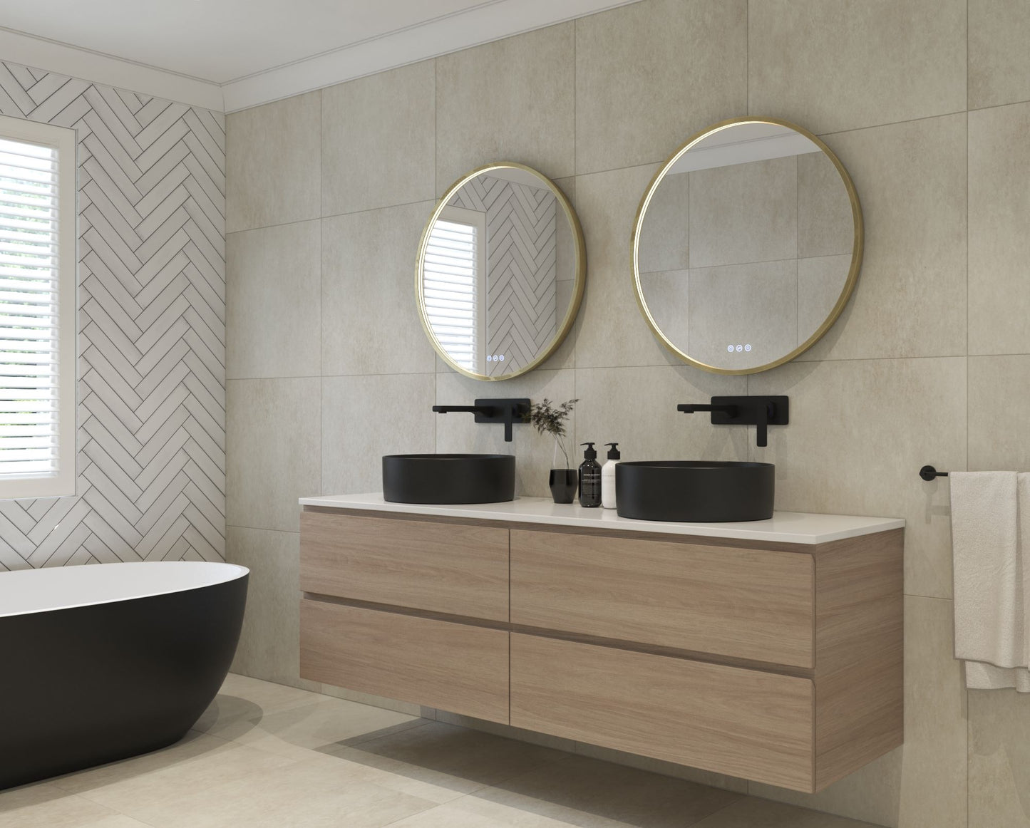 Euro Mirror OLËK Round Mirror - Various Frame Colours & Sizes