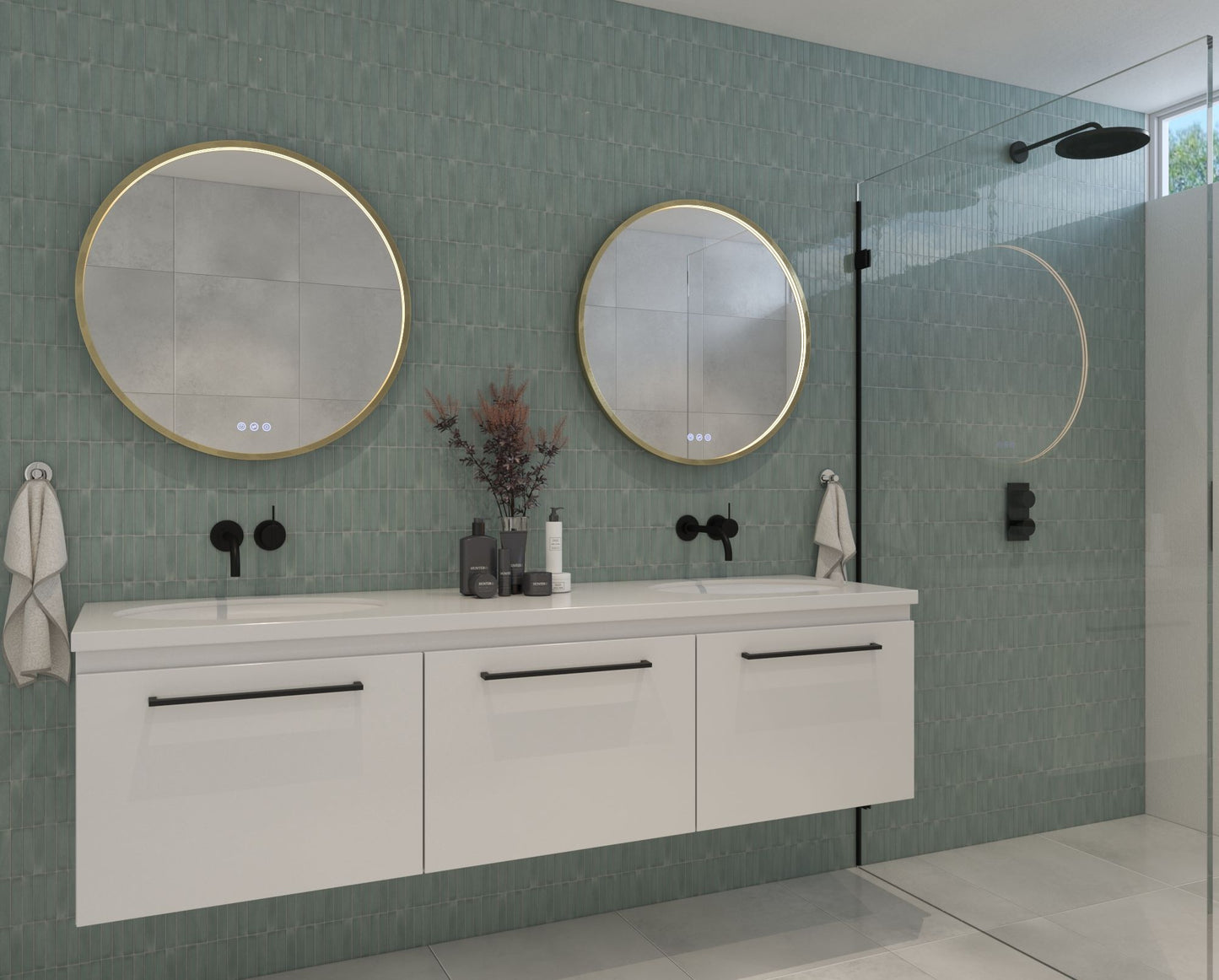 Euro Mirror OLËK Round Mirror - Various Frame Colours & Sizes