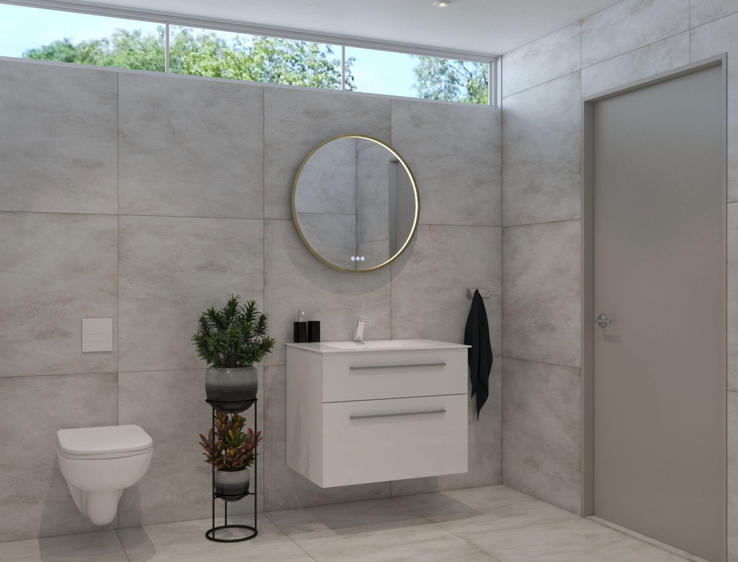 Euro Mirror OLËK Round Mirror - Various Frame Colours & Sizes