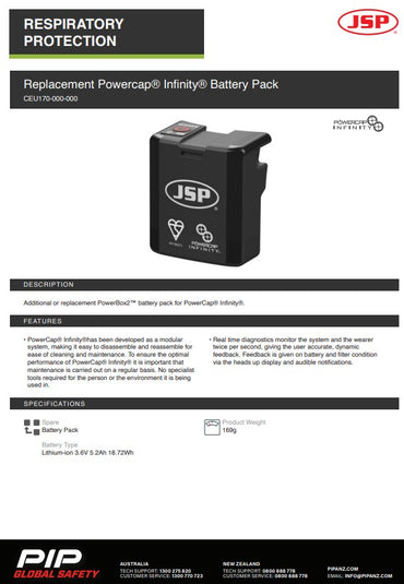 JSP Replacement Powercap Infinity Battery Pack