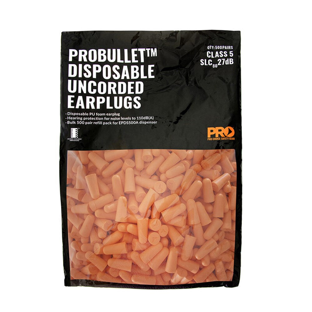 Pro Choice ProBullet Disposable Corded and Uncorded Earplugs - Various Pack Quantities
