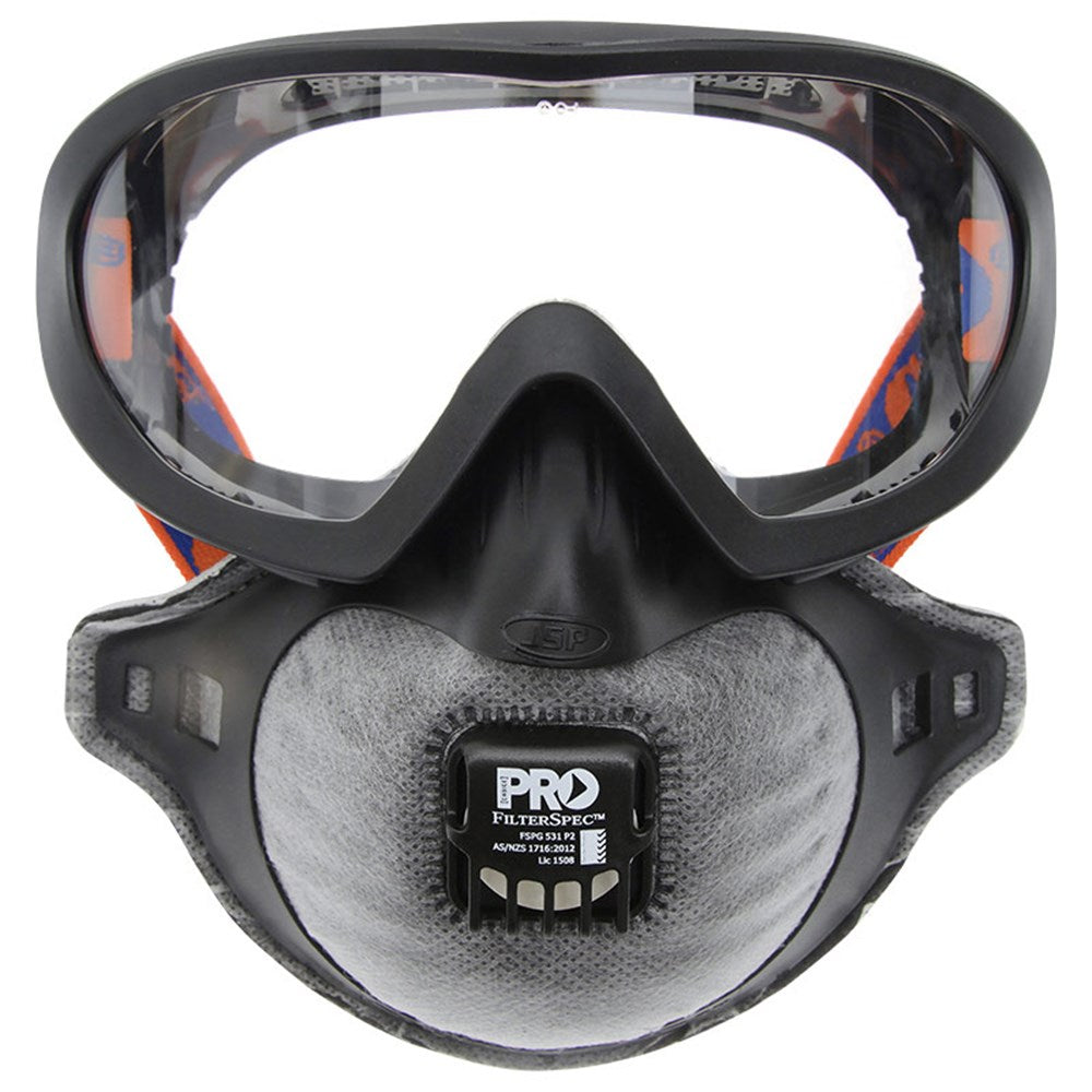 Pro Choice FilterSpec Pro Goggle Mask Combo P2 Valve & Carbon Filter