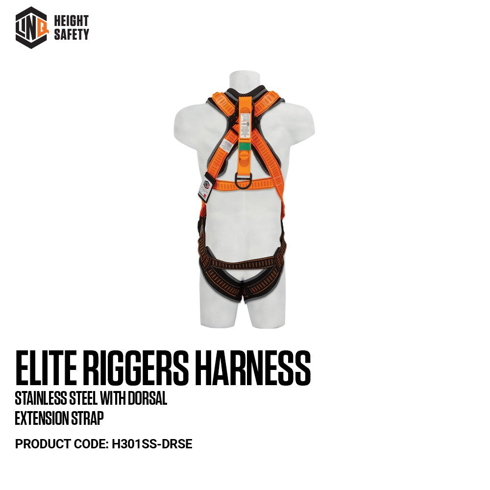Linq Elite Riggers Harness + Harness Bag - 3 Size Options or Stainless Steel