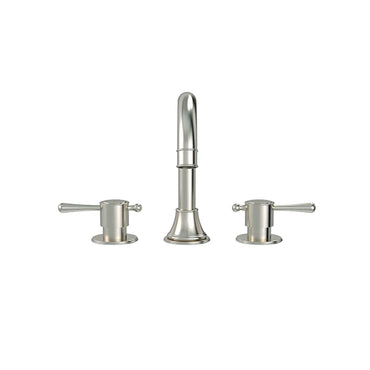 Meir Harrington Brushed Nickel Three Hole Basin Set with Lever Handle