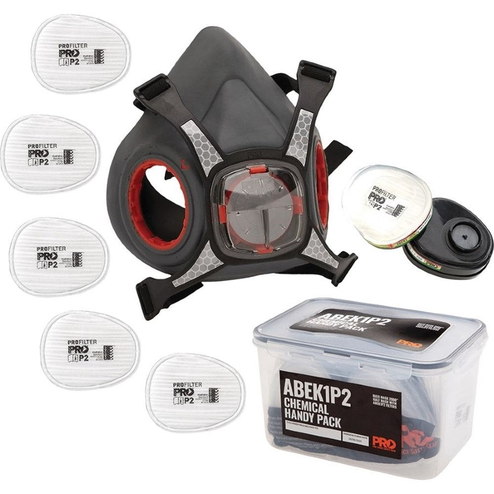 Pro Choice Maxi Mask 2000 Half Face Respirator Handy Pack - Chemical, Particulate or Spraying Protection