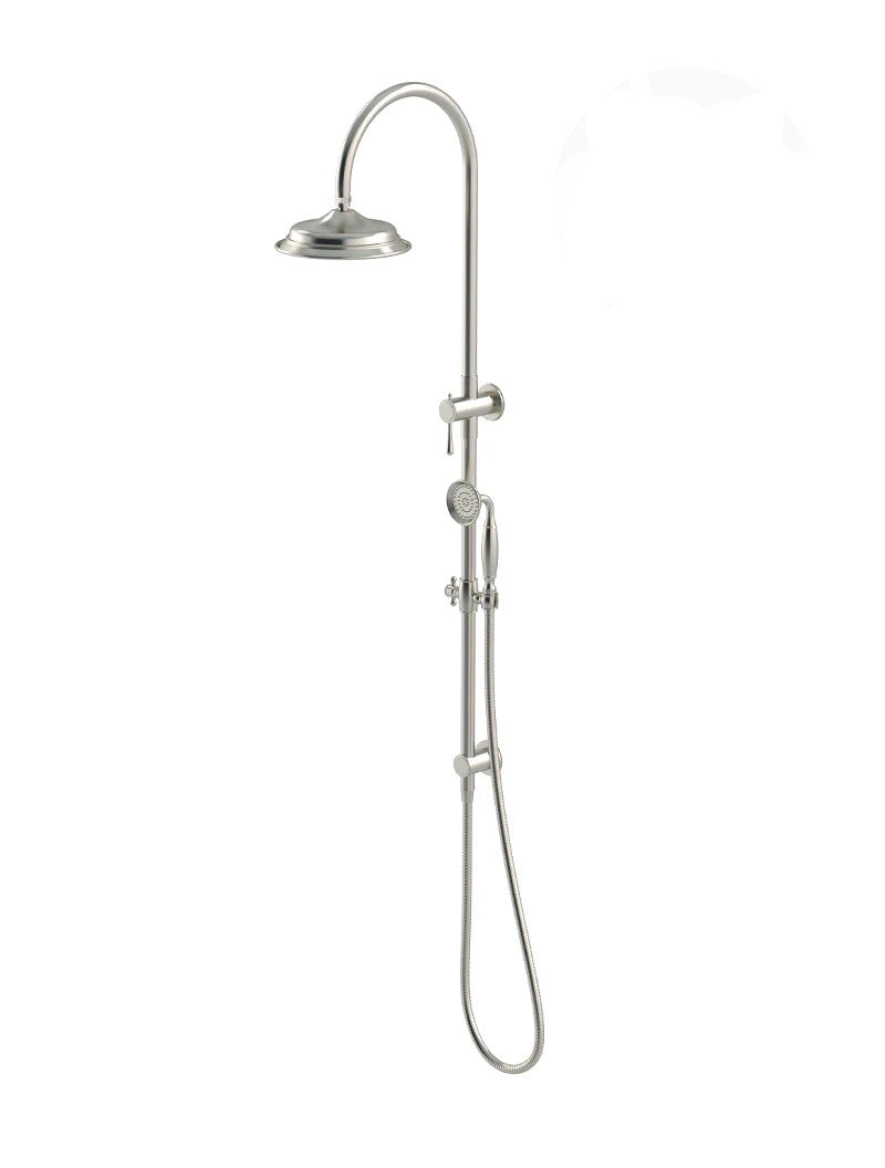 Meir Harrington Brushed Nickel Combination Shower Rail Set