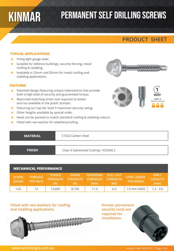 Kinmar Permanent Drive Socket - in Various Metric Sizes