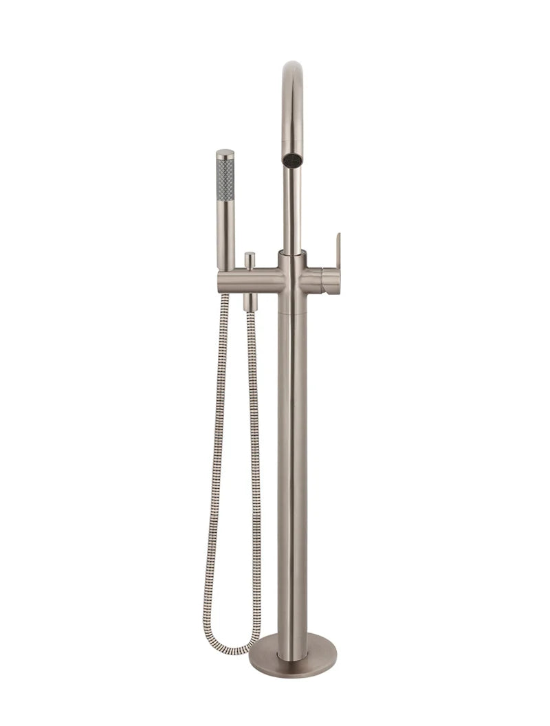 Meir Round Free Standing Bath Spout and Hand Shower Paddle Handle - Various Colour Finishes