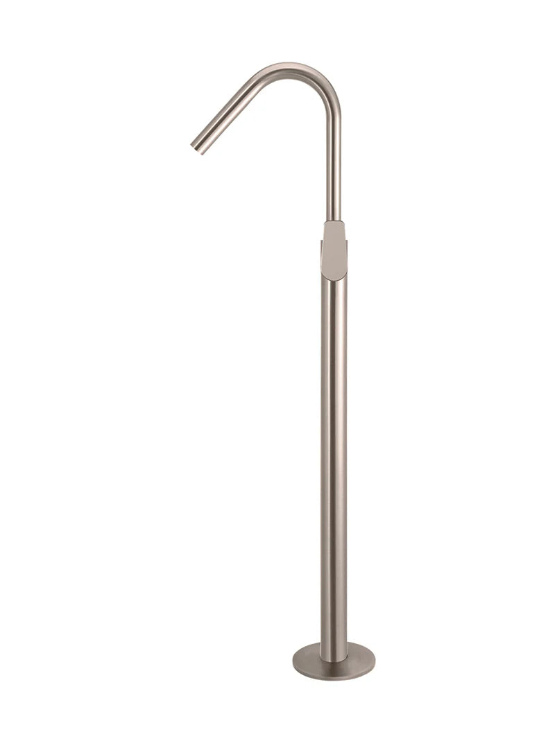 Meir Round Free Standing Bath Spout and Hand Shower Paddle Handle - Various Colour Finishes
