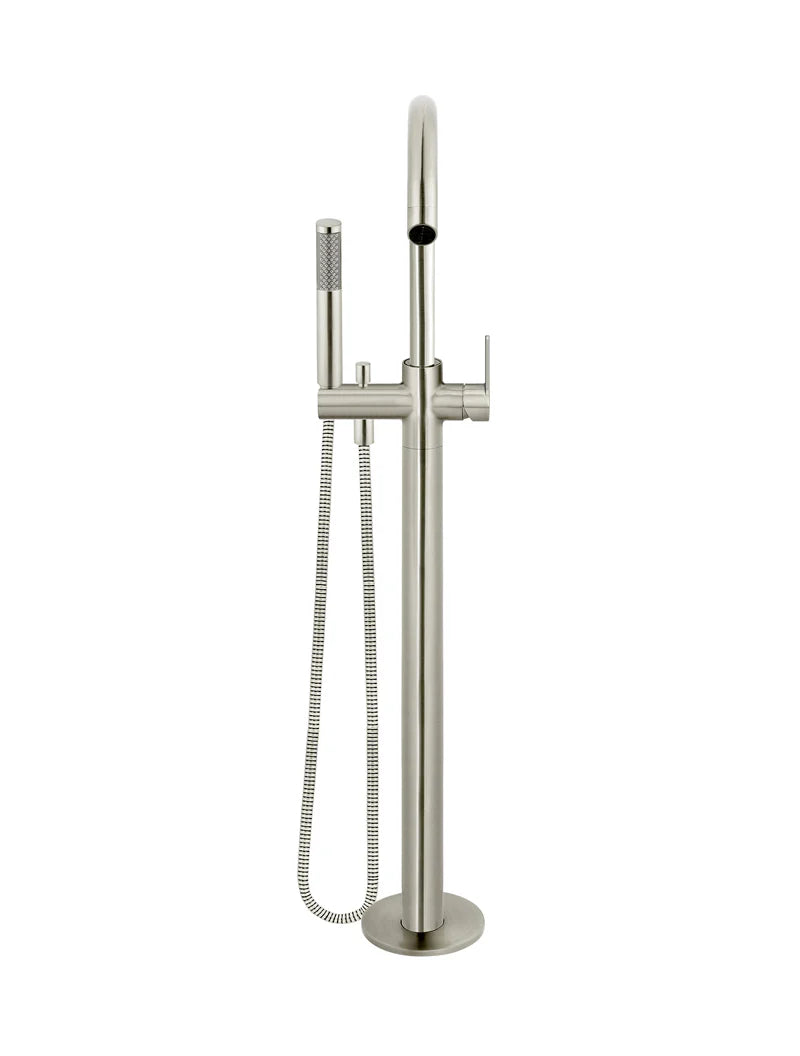 Meir Round Free Standing Bath Spout and Hand Shower Paddle Handle - Various Colour Finishes