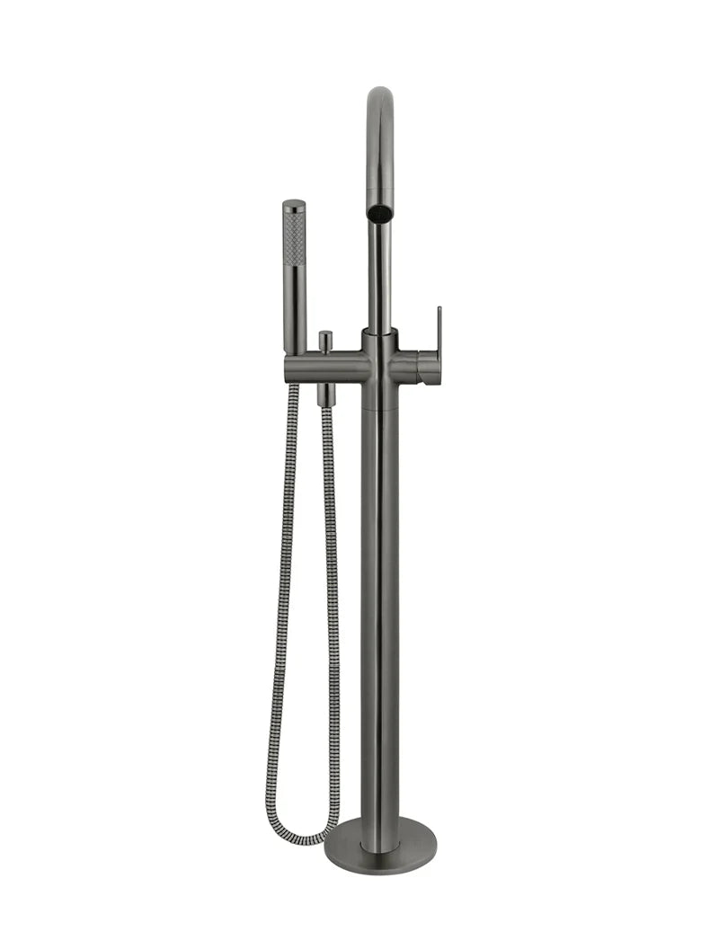 Meir Round Free Standing Bath Spout and Hand Shower Paddle Handle - Various Colour Finishes