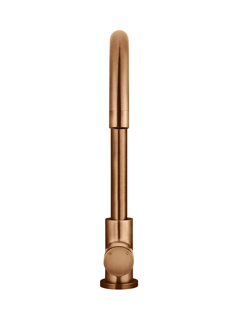 Meir Round Gooseneck Kitchen Mixer Tap - Various Colour Finishes