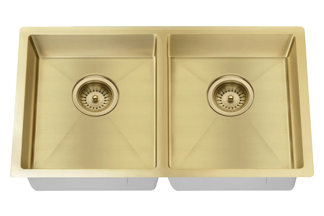 Meir Lavello Double Bowl Kitchen Sink - 860 x 440mm - 3 Colours Finishes