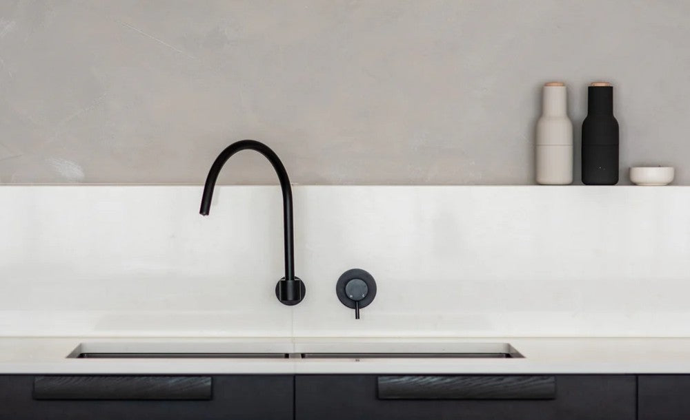 Meir Round High-Rise Swivel Wall Spout - Various Colour Finishes