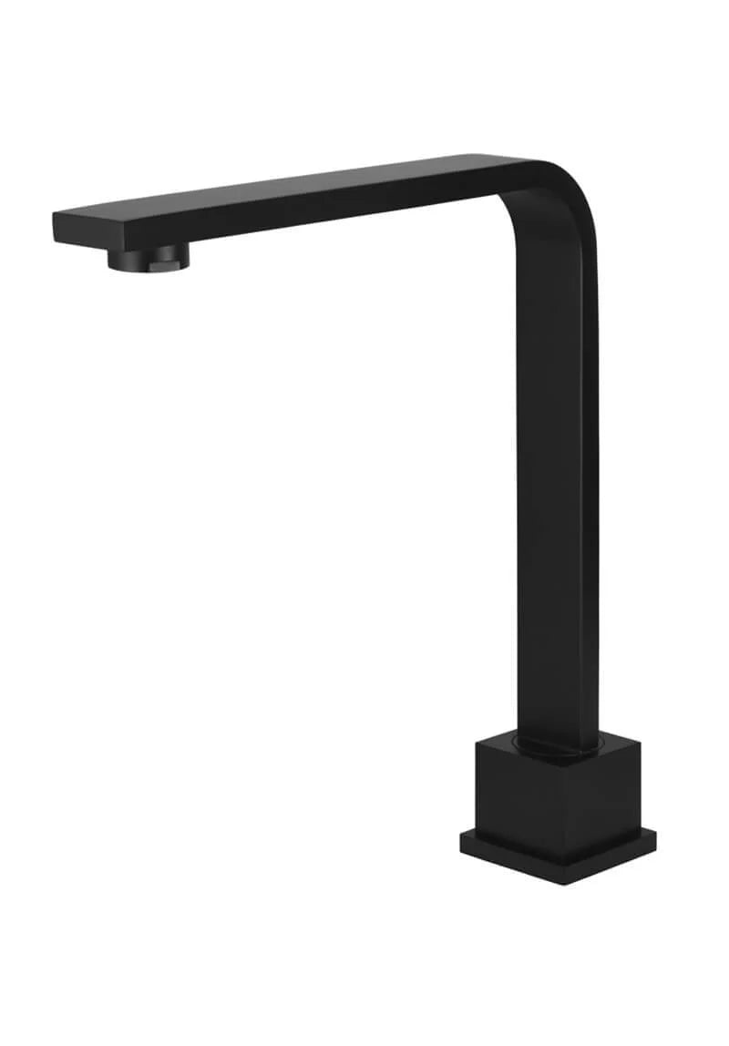 Meir Matte Black Square High-Rise Swivel Hob Spout