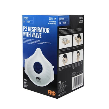 Pro Choice Dust Masks P2 + Valve - 3 or 12 Box