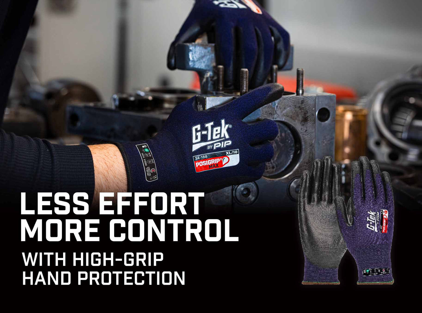 G-Tek Posigripmax 18G GP Gloves - 12 Pairs in 7 Size Options