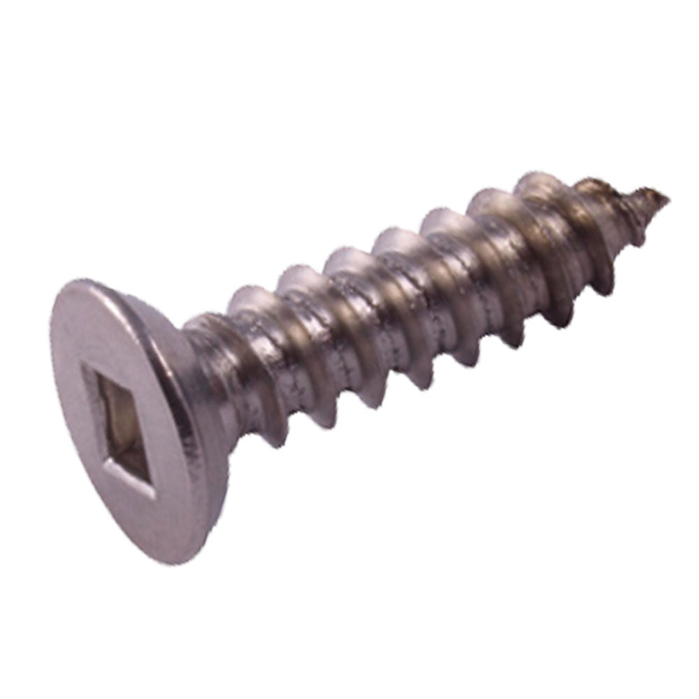Countersunk Undercut Square Drive 304 Stainless Steel Self Tapping Screw Box of 1000 - Various Sizes