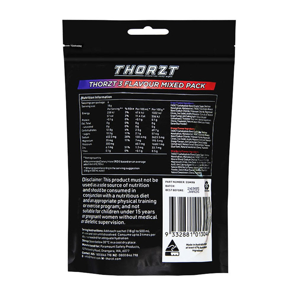 Thorzt Low Sugar Solo Shots - Mixed Flavours 6 Sachets