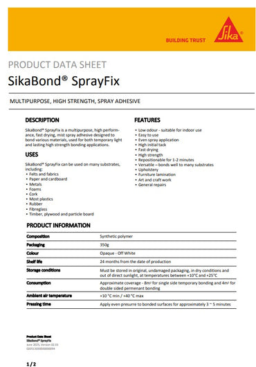 SikaBond SprayFix 575ml can - Box of 6