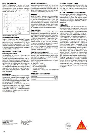 SikaFlex-291 Multi-functional adhesive sealant - various colours and sizes