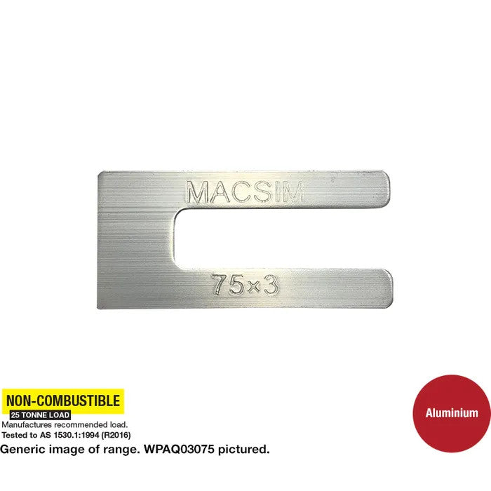 Aluminium Window Packers Fire Resistant - Thickness x Length in Various Box Quantities