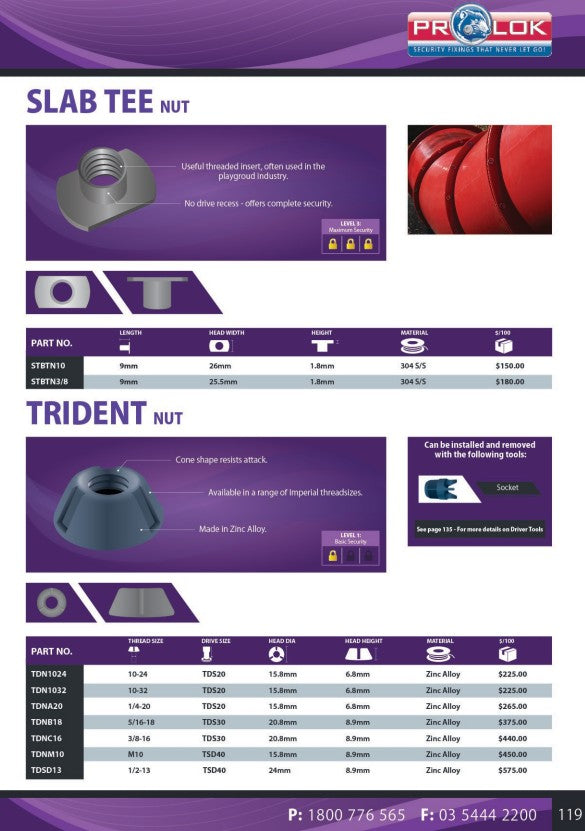 Trident Drive Socket To Suit Trident Nuts