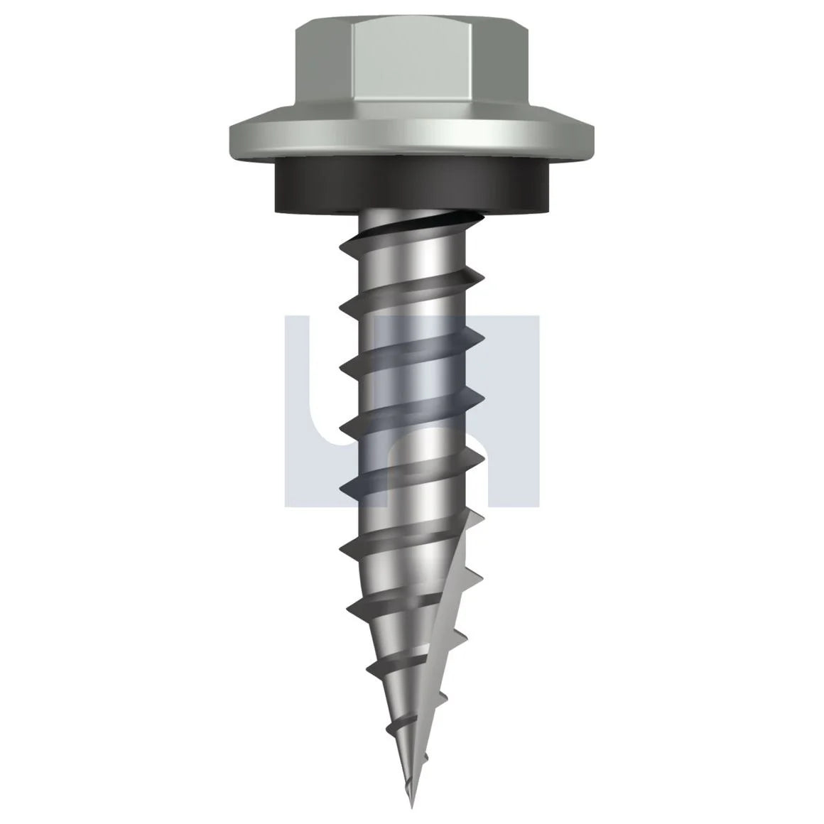 Hobson Shale Grey Type 17 Galvanised Hex Washer Face Head Roofing Screw + Washer 12g x 25mm - Box of 1000