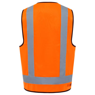Pro Choice Hi Vis Fluro Safety Vest Day/Night use Reflective Tape H or X Back - Pack of 5 in 2 Colours and 7 Size Options