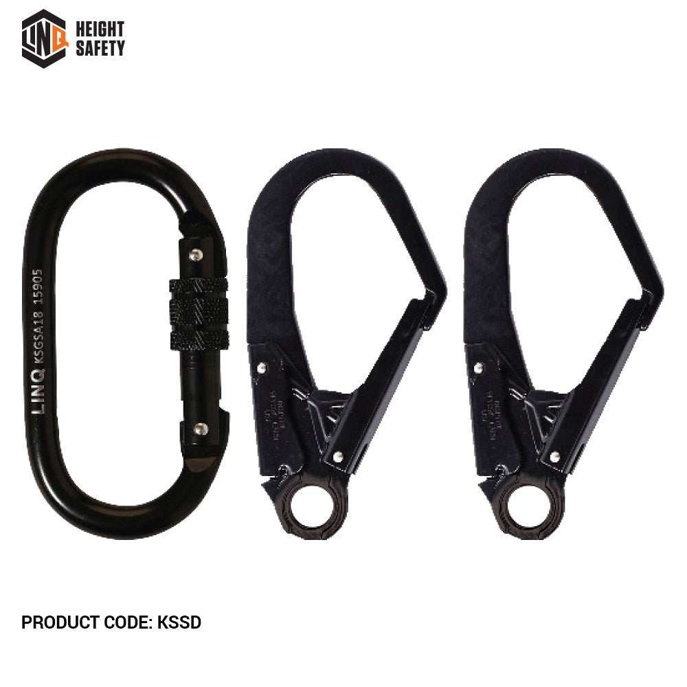 Linq Elite Double Leg Shock Absording Webbing Lanyards - Plus Hardware Options