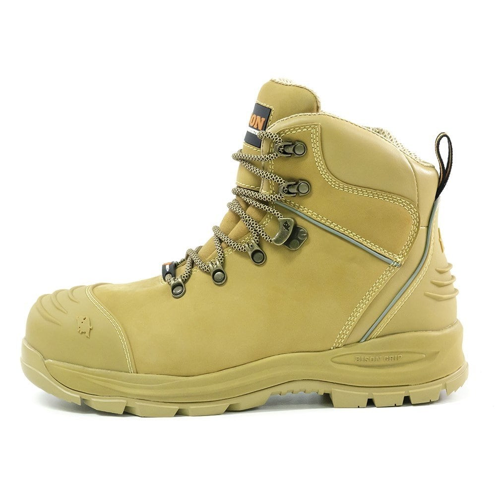 Bison Xt Zip Side Lace Up Safety Boot - 3 colour options