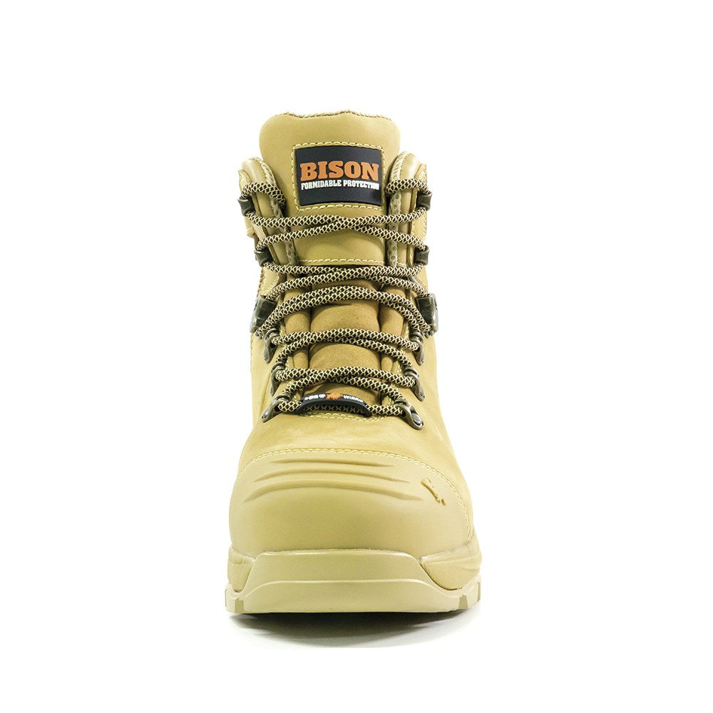 Bison Xt Zip Side Lace Up Safety Boot - 3 colour options