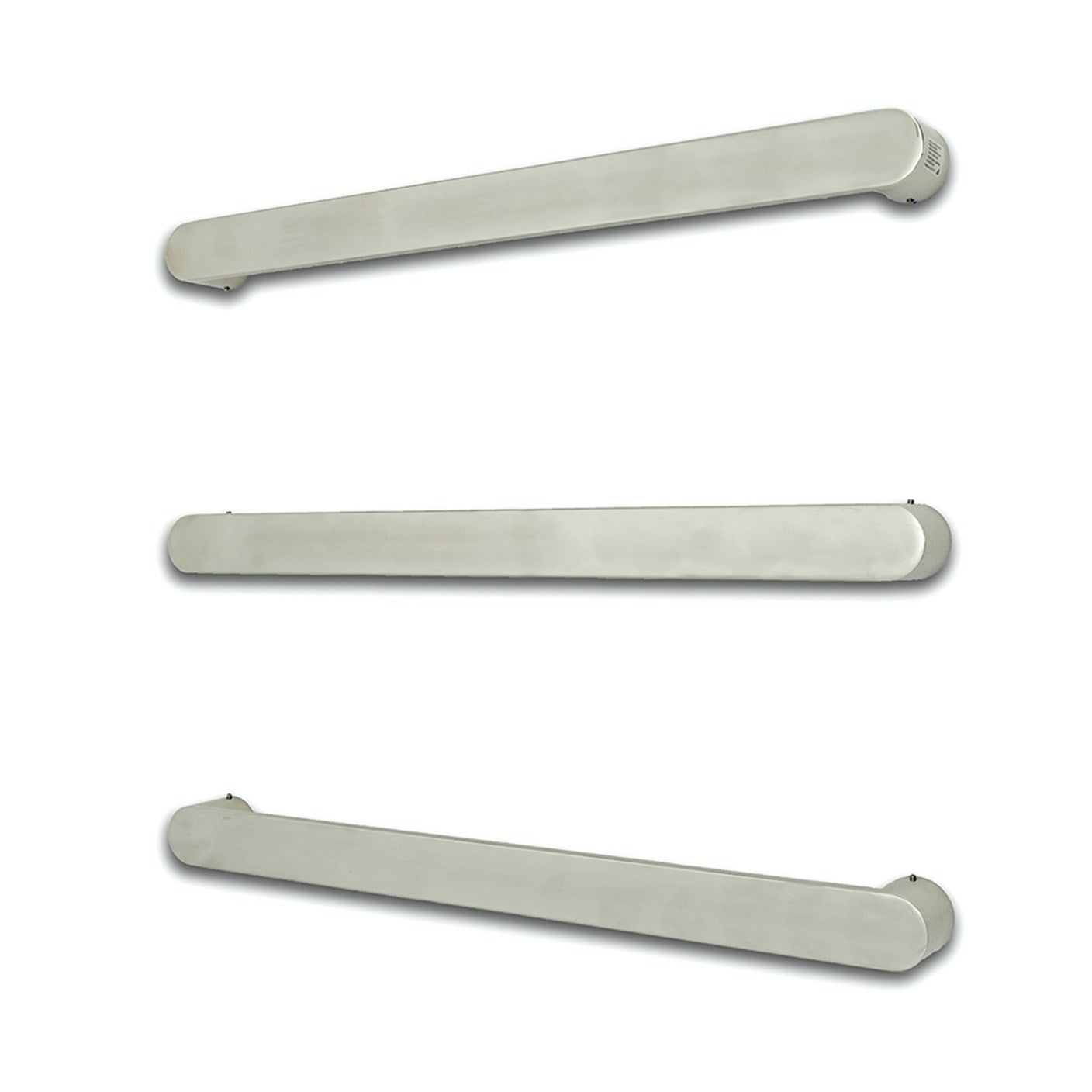 Radiant Single FLAT FACED ROUNDED END Bar NON-HEATED Towel Rails (NH-ASPEN) - Various Widths and Colour Finishes
