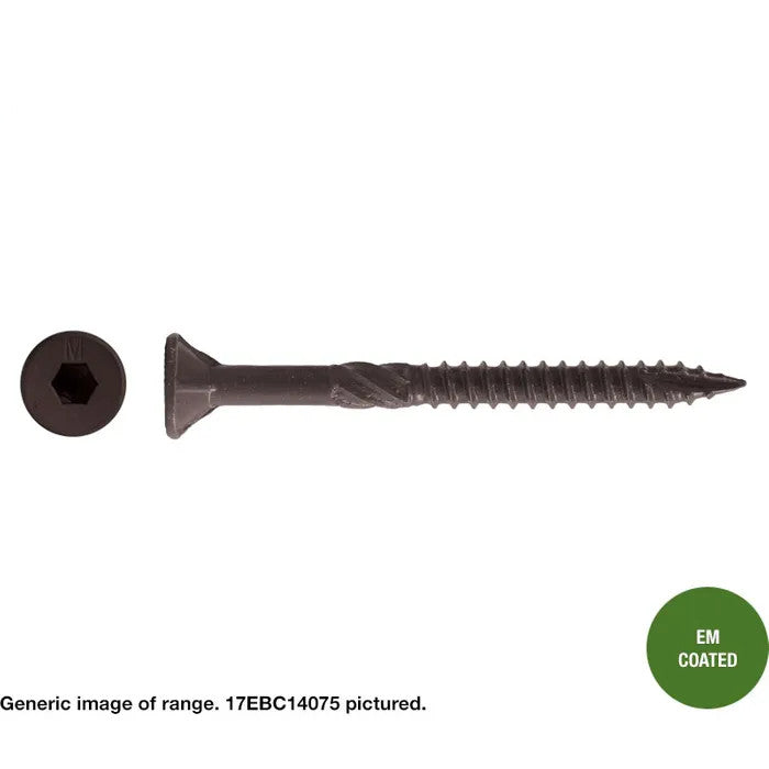 Macsim Type 17 Batten Screws (Hex Drive) EM Coated - Various Sizes and Quantities